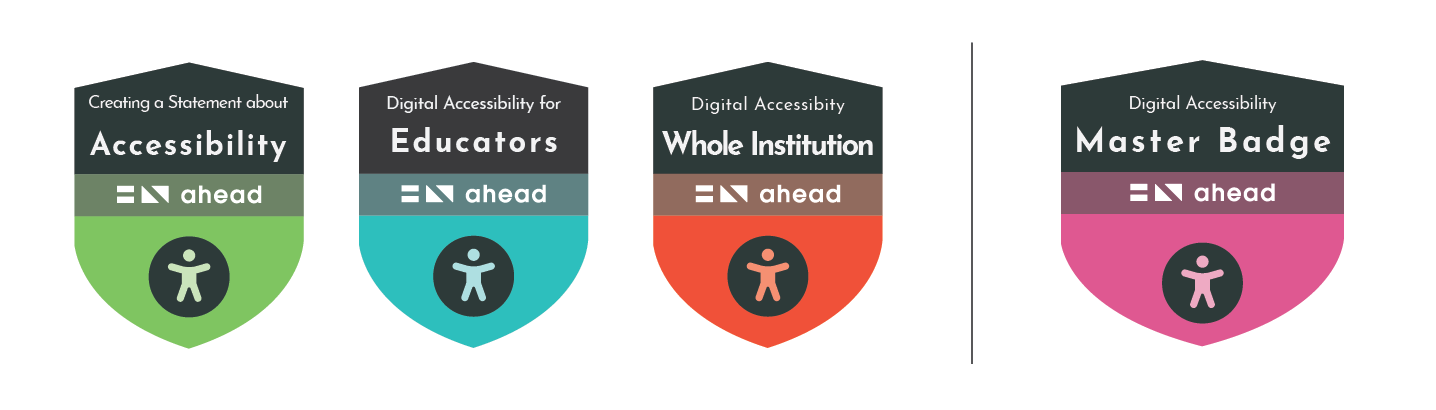 collect all 3 accessibility badges to receive the master accessibility badge.