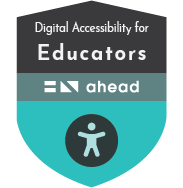 Digital badge for digital accessibility for educators.