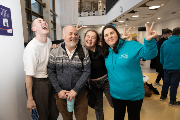 Group of students with tutor 